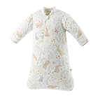 MIKAFEN Saco de Dormir para bebés, 3,5 TOG, Saco de Dormir para bebés Infantil de algodón orgánico, Diferentes tamaños Desde el Nacimiento hasta los 4 años (Conejo Blanco, 60-75 cm (3-7 Meses))