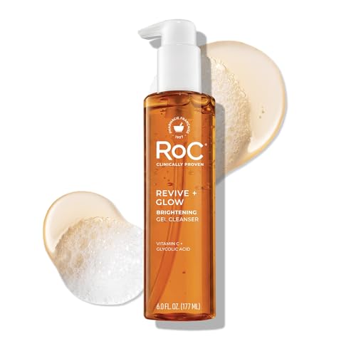 RoC Multi Correxion Revive + Glow Gel Vitamin C Cleanser, Face Wash, Facial Cleanser with Glycolic...
