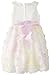 Bonnie Baby Girls' Matte Satin Bodice to Organza Dress with Bonaz