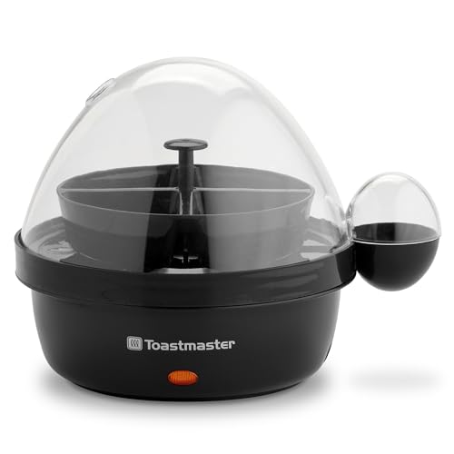 Image of Toastmaster Rapid Electric Egg Cooker with Auto-Off - 7-Egg Capacity - For Soft, Medium & Hard Boiled Eggs - Egg Boiling Gadget with Poaching Tray