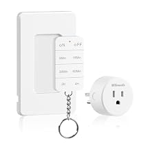 Remote Control Outlet with Timer, WILAWELS Indoor Outlet Timer with Remote, 100FT Wireless Control Range, 15A/1875W, Remote Outlet Switch Countdown Time for Household Appliances W13RC1106