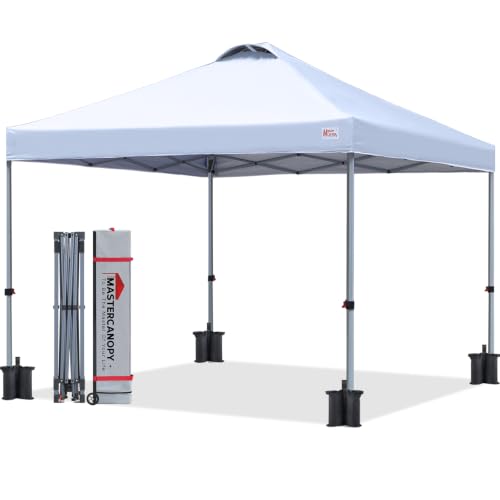 MASTERCANOPY 10x10 Pop Up Canopy Tent, 1 Person Setup...