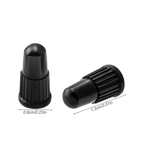 Tapas negras para válvulas de bicicleta, tapones de polvo y aire de plástico para llantas — para bicicletas de montaña (MTB), carretera y urbanas (10 unidades) miniatura 2