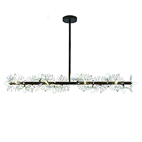 Chandelier Dandelion G4 Créatif YRYRYW, luminaire haut de gamme 15 têtes noir et blanc