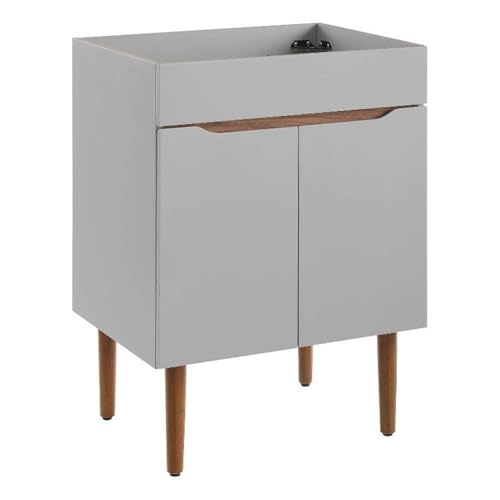 Modway Harvest Bathroom Vanity in Gray Walnut