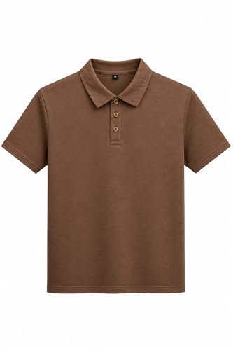 Image of Men's Short Sleeve Polo T-Shirt, Casual Collared Top