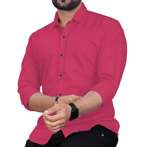 Image of Univibe Men's Slim Fit Full Sleeve Spread Collar Cotton Blend Shirt for Men and Boys