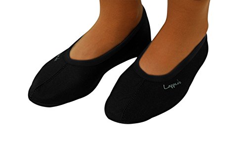 Leder zool zwart LappaDE Gymnastiekschoenen Turnschoenen voor dames heren meisjes jongens Art. 200 Maat 45 EU - Image 4