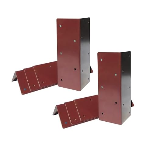 Hi-Flame 8 Pcs Garden Raised Bed Corner Brackets with Screws for 10"-12" Furniture Flower Vegetable Planter Bed, Annatto Color (9" Annatto Color, Set of 8) Cover