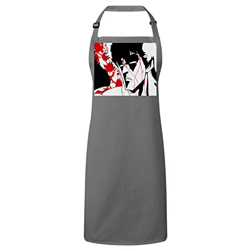 Tablier cuisine gris Ken Fist of the North Star idéal pour barbecue et repas thématiques