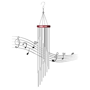 Songjum Wind Chimes for Garden Wind Chimes Outdoor Memorial Wind Chim with 12 Aluminum Alloy Tubes Grden Ornaments Windchimes for Home Patio Garden Indoor Outdoor Hanging Decor