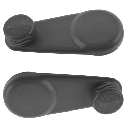 Image of TRQ Window Crank Handle Set Light Gray Compatible with 1998-2001 Chevrolet Metro 1989-1997 Geo 1989-1994 Suzuki Swift
