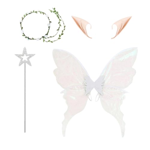 Alas de ángel para cosplay de Halloween y disfraz de hada mariposa infantil 7