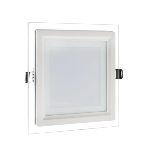 UNIVERSO PANNELLO LED SLIM QUADRATO DA INCASSO CON CORNICE IN VETRO 18W 1800 LUMEN CCT 3000K - 4000K - 6500K