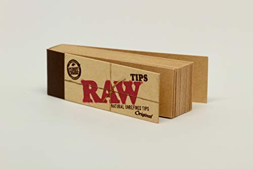 Raw Rolling Papers Unbleached Filter Tips 10 Pack = 1000 Tips