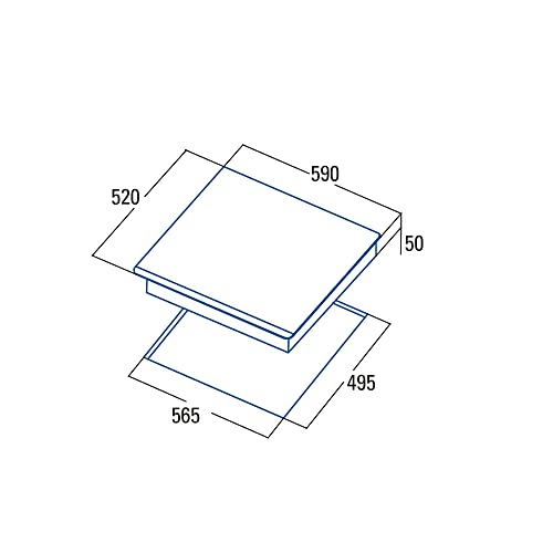 GIGA 600 BK - Cerankochfeld mit 4 Kochzonen und 3 Kochfunktionen - Induktion - Automatische Kochgefäßerkennung - Touch Control mit Restwärmeanzeige - Cata & Can Roca