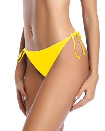 Image of Holipick Bikini Bottoms for Women String Bathing Suit Bottom with Moderate Coverage Low Waist Swim Bottom