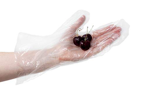 Disposable Food Handling Long Cuff Poly Gloves | One Size Fits Most, 525 per box (4 boxes) - 2100 pieces