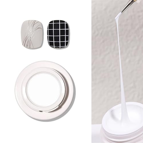 Gel blanco para uñas línea arte, tamaño S miniatura 1
