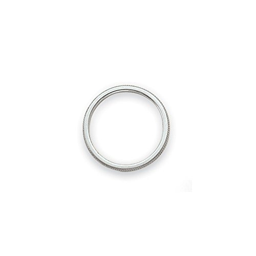 Solid 14k White Gold 1.5mm Milgrain Wedding Band2