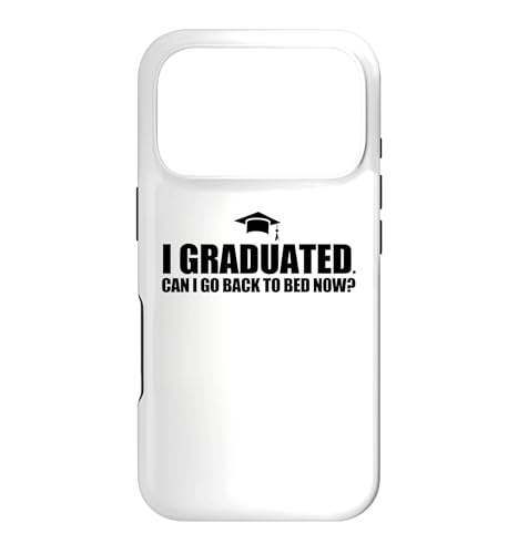 I GRADUATED NOW CAN I GO BACK TO BED �ʔ������ƃL���b�v�~�[�� �X�}�z�P�[�X iPhone 17 Pro �p