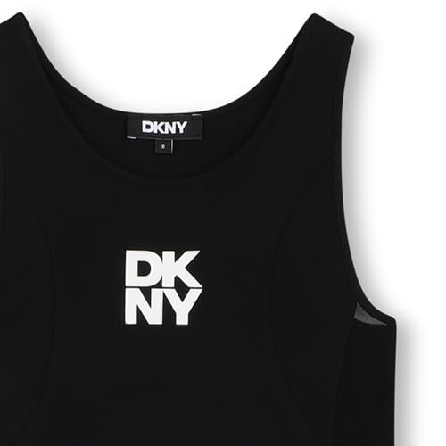 Vestido negro DKNY para niña cómodo y resistente que evita rozaduras 3
