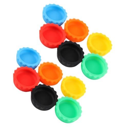 KALLORY 24個爬虫類給餌ボウル 耐熱シリコン製 広縁による転倒防止機能付き カラフルな餌と水用カップ トカゲ 亀 ヤモリ飼育に