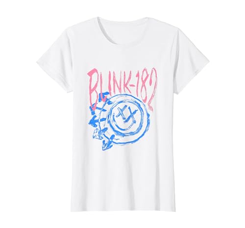 Image of Official Blink-182 Smiley T-Shirt, Women, White, XX-Large