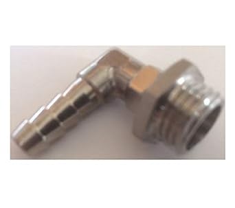 Hose End Fitting Barb 1/4" or 6mm Hose ID to Metric M14X1.5 Male 90 Degree 360 Rotation