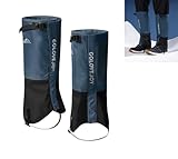 YAVINCOL 登山用ゲイター スパッツ ワークマン ゲイター ショート 防水カバー 足カバー 登山 スパッツ ロングゲイター 登山靴 レッグカバー 脚絆 レインレッグカバー レインスパッツ ゲートル 登山 ゲイター トレッキング 農作業 釣り 撥水 蚊避け 泥除け 砂よけ 髙耐久性 耐摩耗性 男女兼用 雨雪悪天候対応 メンズ レーディス（厚い-青XL）