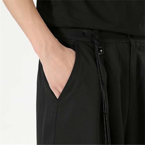 Pantalon décontracté coupe droite haut de gamme à devat plat et jambes larges - 2