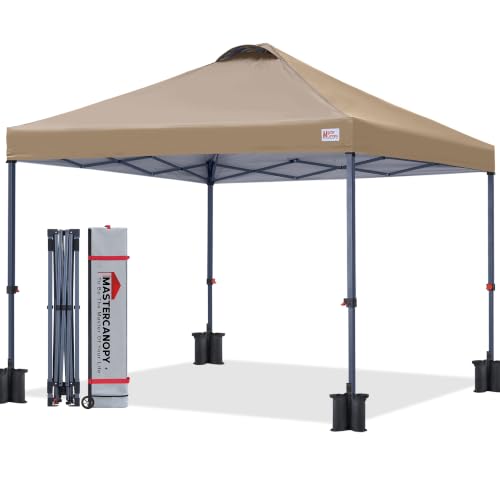 MasterCanopy Pop-up-Pavillon mit Entlüftung, 2x2 Khaki