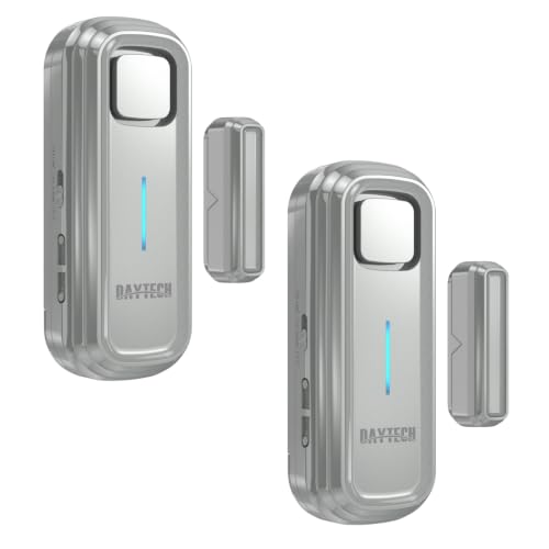 DAYTECH Freezer Door Alarm When Left Open with 0-4Mins Delay Silver 2PCS