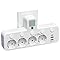 Steckdosenleiste mit USB, Tragbar Steckdosenverteiler, 4 Steckdosen & 3 USB-Ports (inkl. Type-C), Steckdosenadapter Power platzsparend für Küche, Wohnzimmer und Schlafzimmer