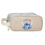 Disney Joumma Stitch Cuddle Me happy Estuche Triple Beige 22x10x9 cms Poliéster