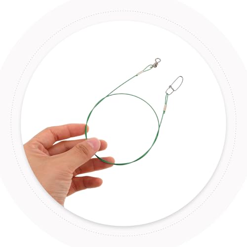 YARNOW 10pcs 50cm Cables de Pesca de Acero Inoxidable 150lb Verde miniatura 4