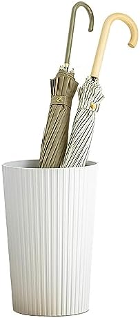 Freestanding Umbrella Holder Bin for Large & Small Umbrellas, Lightweight & Portable Cane Storage, Ideal for Home & Office Decor, Space-Saving Design, White, 17.3”