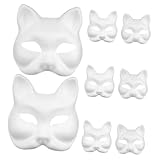 Photo Gallery malugogo 8 maschere di carta bianca dipinte con animali, per halloween, feste in maschera, cosplay, feste non verniciate, per pittura creativa a mano e divertimento in costume, 8 pezzi Photo Gallery malugogo 8 maschere di carta bianca dipinte con animali, per halloween, feste in maschera, cosplay, feste non verniciate, per pittura creativa a mano e divertimento in costume, 8 pezzi
