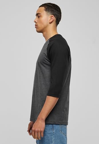 URBAN CLASSICS Camiseta Hombre de Manga Ranglán a Tres Cuartos hasta el Codo, Algodón, Largo Normal, Disponible en Distintos Colores y tallas XS - 5XL