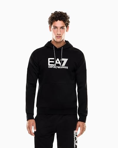 Emporio Armani 7M000909 Men's Visibility Hoodie in Cotton Blend Plush2