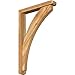 Ekena Millwork BKT0402X24X36THR04RWR Thorton Craftsman Rough Sawn Bracket w/Offset Brace, Western Red Cedar