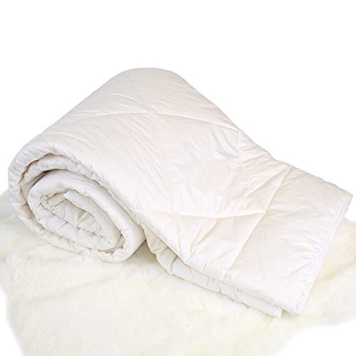Image of Woolino Premium Australian Wool Duvet Insert Bed Comforter, Mid-Weight Wool Comforter, Washable, Twin