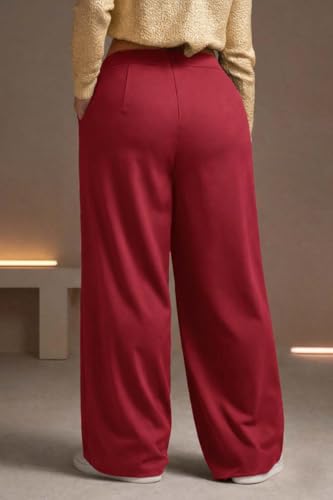 Image of KOTTY Women's Plus Size High Waist Wide Leg Pants for Stylish Comfort and Confident Casual /Stylish Wear