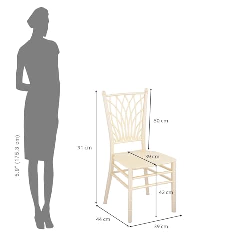 Image of Nilkamal Glam Plastic Chair | Royal Look with Balanced Posture Support | for Living Room, Dining Room, Garden, Cafes, Balconies, Weddings & Events | Steel Pearl White