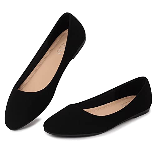 MUSSHOE Flats Shoes Women Pointed Toe Basic Womens Flats
