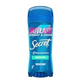 Secret Outlast Antiperspirant Deodorant for Women, 72hr Sweat & Odor Protection, PH Balancing Minerals, Clear Gel, Unscented 3.4 oz