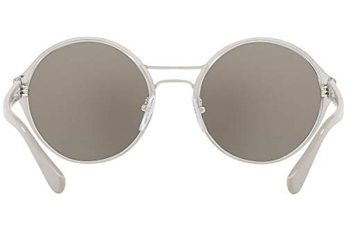 Prada PR57TS Sunglasses 1AP1C0-54 - Matte Silver/Silver Frame, Light Brown Mirror PR57TS-1AP1C0-544