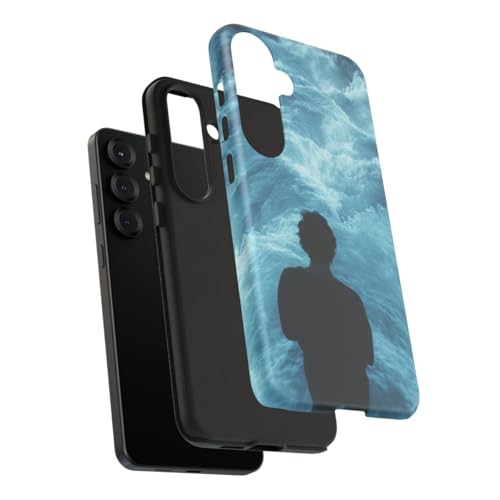 Coque Galaxy S25 Plus rigide mate bleue motif vagues d'eau - 4