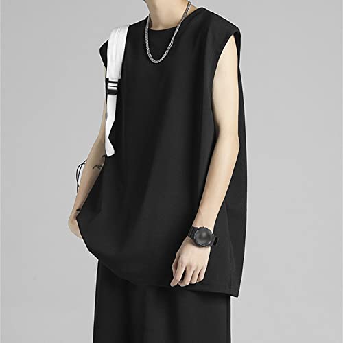 Men Breathable Tank Top Undershirt Comfortable Fit Soft Cotton Blend Undershirts Crew Neck Sleeveless Shirts for Mens3