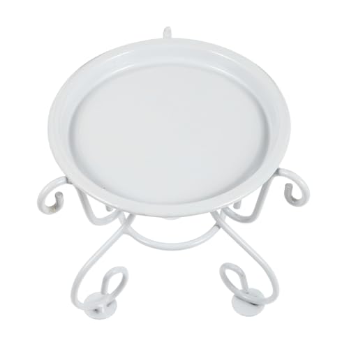 Veemoon Soporte para Plantas de Hierro Resistente con Recubrimiento Anticorrosivo Diseño Elegante y Patas Curvadas para Interiores y Exteriores para Macetas de Suculentas Cactus y Plantas